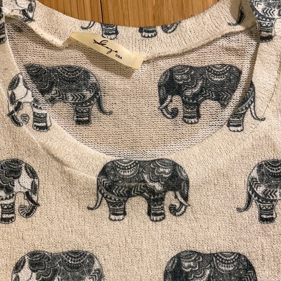 Gaze elephant pattern T shirt - Picture 2 of 2